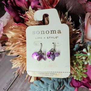 NWT Sonoma Life + Style Purple Dangle Earrings